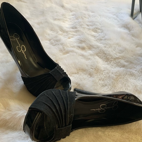 Jessica Simpson platform heels black 8.5 - Picture 3 of 4